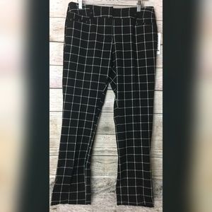 Amanda & Chelsea Black Windowpane Ankle Pants